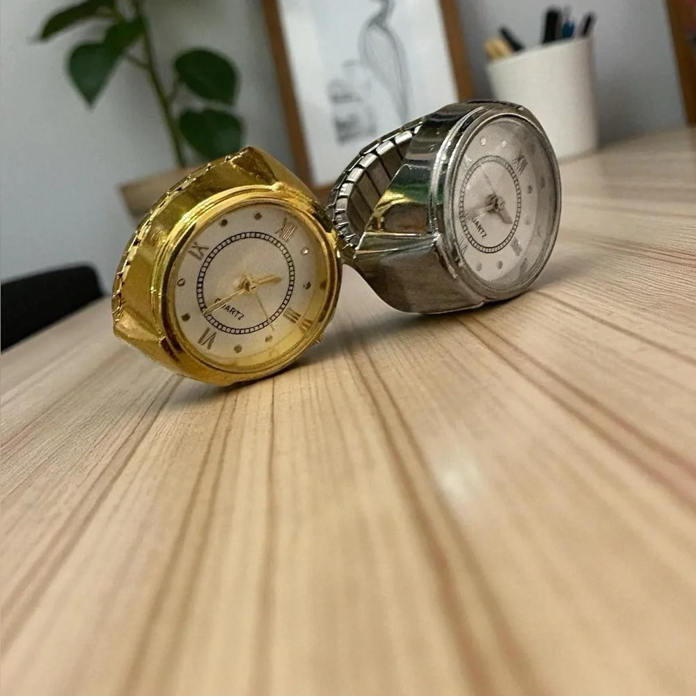 Ring Watch | NEW | Unique & Stylish Stainless Steel Stretch Band | Silv or Gold
